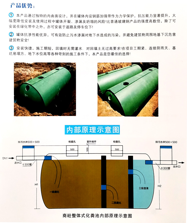 芝罘玻璃钢化粪池